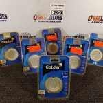LOTE 299 - 06 SPOTS COMPLETO 6W LED REDONDO 3000K GOLDEN. (NO ESTADO) ATENÇÃO! FAZER A VISITAÇÃO ANTES DE ARREMATAR, NÃO SABEMOS SE FUNCIONA. LEILÃO NÃO TEM GARANTIA E NEM DEVOLUÇÃO, SUJEITO A POSSÍVEIS AVARIAS VISÍVEIS/OCULTAS E/OU AUSÊNCIA DE COMPONENTES.