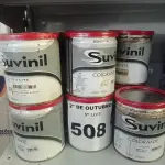 LOTE 508 - 10 LATAS DE COLORANTE SUVINIL. (NO ESTADO) ATENÇÃO! FAZER A VISITAÇÃO ANTES DE ARREMATAR, NÃO SABEMOS SE FUNCIONA. LEILÃO NÃO TEM GARANTIA E NEM DEVOLUÇÃO, SUJEITO A POSSÍVEIS AVARIAS VISÍVEIS/OCULTAS E/OU AUSÊNCIA DE COMPONENTES.