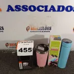 LOTE 455 - 01 KIT COPO + GARRAFA TÉRMICOS. (NO ESTADO) ATENÇÃO! FAZER A VISITAÇÃO ANTES DE ARREMATAR, NÃO SABEMOS SE FUNCIONA. LEILÃO NÃO TEM GARANTIA E NEM DEVOLUÇÃO, SUJEITO A POSSÍVEIS AVARIAS VISÍVEIS/OCULTAS E/OU AUSÊNCIA DE COMPONENTES.