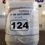 LOTE 124 - 10 LITROS DE CLOROCLEAN, LIMPADOR DESINFETANTE CLORADO PARA INDÚSTRIAS ALIMENTÍCIAS E AFINS. (NO ESTADO) ATENÇÃO! FAZER A VISITAÇÃO ANTES DE ARREMATAR, NÃO SABEMOS SE FUNCIONA. LEILÃO NÃO TEM GARANTIA E NEM DEVOLUÇÃO, SUJEITO A POSSÍVEIS AVARIAS VISÍVEIS/OCULTAS E/OU AUSÊNCIA DE COMPONENTES.