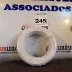 LOTE 245 - 01 ROLO DE CABO FLEXÍVEL 100M 1X 4MM NA COR BRANCA(NOVO). (NO ESTADO) ATENÇÃO! FAZER A VISITAÇÃO ANTES DE ARREMATAR, NÃO SABEMOS SE FUNCIONA. LEILÃO NÃO TEM GARANTIA E NEM DEVOLUÇÃO, SUJEITO A POSSÍVEIS AVARIAS VISÍVEIS/OCULTAS E/OU AUSÊNCIA DE COMPONENTES.