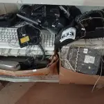 LOTE 633 - 01 LOTE COM VÁRIOS TECLADOS PARA PC E APARELHOS DE TELEFONE MARCAS E MODELOS DIVERSOS. (NO ESTADO) ATENÇÃO! FAZER A VISITAÇÃO ANTES DE ARREMATAR, NÃO SABEMOS SE FUNCIONA. LEILÃO NÃO TEM GARANTIA E NEM DEVOLUÇÃO, SUJEITO A POSSÍVEIS AVARIAS VISÍVEIS/OCULTAS E/OU AUSÊNCIA DE COMPONENTES.
