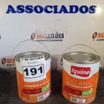 LOTE 191 - 02 GALÕES DE ESMALTE IQUINE MADEIRA E METAIS 3,6L NAS CORES AMARELO. (NO ESTADO) ATENÇÃO! FAZER A VISITAÇÃO ANTES DE ARREMATAR, NÃO SABEMOS SE FUNCIONA. LEILÃO NÃO TEM GARANTIA E NEM DEVOLUÇÃO, SUJEITO A POSSÍVEIS AVARIAS VISÍVEIS/OCULTAS E/OU AUSÊNCIA DE COMPONENTES.