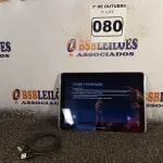 LOTE 080 - 01 TABLET SAMSUNG COM CABO. (NO ESTADO) ATENÇÃO! FAZER A VISITAÇÃO ANTES DE ARREMATAR, NÃO SABEMOS SE FUNCIONA. LEILÃO NÃO TEM GARANTIA E NEM DEVOLUÇÃO, SUJEITO A POSSÍVEIS AVARIAS VISÍVEIS/OCULTAS E/OU AUSÊNCIA DE COMPONENTES.