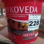LOTE 228 - 01 BALDE DE DRYKOVEDA, ADITIVO IMPERMEABILIZANTE PARA CONCRETO E ARGAMASSA 18L. (NO ESTADO) ATENÇÃO! FAZER A VISITAÇÃO ANTES DE ARREMATAR, NÃO SABEMOS SE FUNCIONA. LEILÃO NÃO TEM GARANTIA E NEM DEVOLUÇÃO, SUJEITO A POSSÍVEIS AVARIAS VISÍVEIS/OCULTAS E/OU AUSÊNCIA DE COMPONENTES.