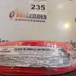 LOTE 235 - 01 ROLO DE CABO FLEXÍVEL 100M 1X 4MM NA COR VERMELHA(NOVO). (NO ESTADO) ATENÇÃO! FAZER A VISITAÇÃO ANTES DE ARREMATAR, NÃO SABEMOS SE FUNCIONA. LEILÃO NÃO TEM GARANTIA E NEM DEVOLUÇÃO, SUJEITO A POSSÍVEIS AVARIAS VISÍVEIS/OCULTAS E/OU AUSÊNCIA DE COMPONENTES.