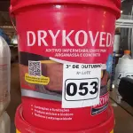 LOTE 053 - 01 BALDE DE DRYKOVEDA, ADITIVO IMPERMEABILIZANTE PARA CONCRETO E ARGAMASSA 18L. (NO ESTADO) ATENÇÃO! FAZER A VISITAÇÃO ANTES DE ARREMATAR, NÃO SABEMOS SE FUNCIONA. LEILÃO NÃO TEM GARANTIA E NEM DEVOLUÇÃO, SUJEITO A POSSÍVEIS AVARIAS VISÍVEIS/OCULTAS E/OU AUSÊNCIA DE COMPONENTES.