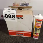 LOTE 088 - 12 TUBOS DE SILICONE NEUTRO PARA CONSTRUÇÃO COR BRANCO 340G. (NO ESTADO) ATENÇÃO! FAZER A VISITAÇÃO ANTES DE ARREMATAR, NÃO SABEMOS SE FUNCIONA. LEILÃO NÃO TEM GARANTIA E NEM DEVOLUÇÃO, SUJEITO A POSSÍVEIS AVARIAS VISÍVEIS/OCULTAS E/OU AUSÊNCIA DE COMPONENTES.