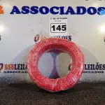 LOTE 145 - 01 ROLO DE CABO FLEXÍVEL 100M 1X 4MM NA COR VERMELHA(NOVO). (NO ESTADO) ATENÇÃO! FAZER A VISITAÇÃO ANTES DE ARREMATAR, NÃO SABEMOS SE FUNCIONA. LEILÃO NÃO TEM GARANTIA E NEM DEVOLUÇÃO, SUJEITO A POSSÍVEIS AVARIAS VISÍVEIS/OCULTAS E/OU AUSÊNCIA DE COMPONENTES.