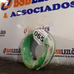 LOTE 065 - 01 ROLO DE CABO FLEXÍVEL 100M 1X 2,5MM NA COR VERDE(NOVO). (NO ESTADO) ATENÇÃO! FAZER A VISITAÇÃO ANTES DE ARREMATAR, NÃO SABEMOS SE FUNCIONA. LEILÃO NÃO TEM GARANTIA E NEM DEVOLUÇÃO, SUJEITO A POSSÍVEIS AVARIAS VISÍVEIS/OCULTAS E/OU AUSÊNCIA DE COMPONENTES.