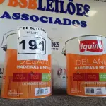 LOTE 191 - 02 GALÕES DE ESMALTE IQUINE MADEIRA E METAIS 3,6L NAS CORES AMARELO. (NO ESTADO) ATENÇÃO! FAZER A VISITAÇÃO ANTES DE ARREMATAR, NÃO SABEMOS SE FUNCIONA. LEILÃO NÃO TEM GARANTIA E NEM DEVOLUÇÃO, SUJEITO A POSSÍVEIS AVARIAS VISÍVEIS/OCULTAS E/OU AUSÊNCIA DE COMPONENTES.