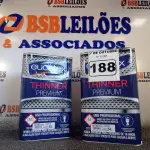 LOTE 188 - 02 GALÕES DE THINNER EUCATEX 5LITROS. (NO ESTADO) ATENÇÃO! FAZER A VISITAÇÃO ANTES DE ARREMATAR, NÃO SABEMOS SE FUNCIONA. LEILÃO NÃO TEM GARANTIA E NEM DEVOLUÇÃO, SUJEITO A POSSÍVEIS AVARIAS VISÍVEIS/OCULTAS E/OU AUSÊNCIA DE COMPONENTES.