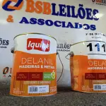 LOTE 111 - 02 GALÕES DE ESMALTE IQUINE MADEIRA E METAIS 3,6L NAS CORES VERDE FOLHA. (NO ESTADO) ATENÇÃO! FAZER A VISITAÇÃO ANTES DE ARREMATAR, NÃO SABEMOS SE FUNCIONA. LEILÃO NÃO TEM GARANTIA E NEM DEVOLUÇÃO, SUJEITO A POSSÍVEIS AVARIAS VISÍVEIS/OCULTAS E/OU AUSÊNCIA DE COMPONENTES.