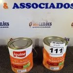 LOTE 111 - 02 GALÕES DE ESMALTE IQUINE MADEIRA E METAIS 3,6L NAS CORES VERDE FOLHA. (NO ESTADO) ATENÇÃO! FAZER A VISITAÇÃO ANTES DE ARREMATAR, NÃO SABEMOS SE FUNCIONA. LEILÃO NÃO TEM GARANTIA E NEM DEVOLUÇÃO, SUJEITO A POSSÍVEIS AVARIAS VISÍVEIS/OCULTAS E/OU AUSÊNCIA DE COMPONENTES.