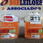LOTE 213 - 02 GALÕES DE ESMALTE IQUINE MADEIRA E METAIS 3,6L NAS CORES AMARELO. (NO ESTADO) ATENÇÃO! FAZER A VISITAÇÃO ANTES DE ARREMATAR, NÃO SABEMOS SE FUNCIONA. LEILÃO NÃO TEM GARANTIA E NEM DEVOLUÇÃO, SUJEITO A POSSÍVEIS AVARIAS VISÍVEIS/OCULTAS E/OU AUSÊNCIA DE COMPONENTES.