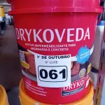 LOTE 061 - 01 BALDE DE DRYKOVEDA, ADITIVO IMPERMEABILIZANTE PARA CONCRETO E ARGAMASSA 18L. (NO ESTADO) ATENÇÃO! FAZER A VISITAÇÃO ANTES DE ARREMATAR, NÃO SABEMOS SE FUNCIONA. LEILÃO NÃO TEM GARANTIA E NEM DEVOLUÇÃO, SUJEITO A POSSÍVEIS AVARIAS VISÍVEIS/OCULTAS E/OU AUSÊNCIA DE COMPONENTES.