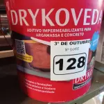 LOTE 128 - 01 BALDE DE DRYKOVEDA, ADITIVO IMPERMEABILIZANTE PARA CONCRETO E ARGAMASSA 18L. (NO ESTADO) ATENÇÃO! FAZER A VISITAÇÃO ANTES DE ARREMATAR, NÃO SABEMOS SE FUNCIONA. LEILÃO NÃO TEM GARANTIA E NEM DEVOLUÇÃO, SUJEITO A POSSÍVEIS AVARIAS VISÍVEIS/OCULTAS E/OU AUSÊNCIA DE COMPONENTES.