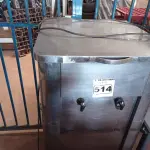 LOTE 514 - 01 SUQUEIRA EM INOX COM AVARIAS. (NO ESTADO) ATENÇÃO! FAZER A VISITAÇÃO ANTES DE ARREMATAR, NÃO SABEMOS SE FUNCIONA. LEILÃO NÃO TEM GARANTIA E NEM DEVOLUÇÃO, SUJEITO A POSSÍVEIS AVARIAS VISÍVEIS/OCULTAS E/OU AUSÊNCIA DE COMPONENTES.