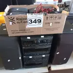 LOTE 349 - 01 APARELHO DE SOM 3X1 MARCA JVC E VÁRIAS CAIXINHAS DE SOM. (NO ESTADO) ATENÇÃO! FAZER A VISITAÇÃO ANTES DE ARREMATAR, NÃO SABEMOS SE FUNCIONA. LEILÃO NÃO TEM GARANTIA E NEM DEVOLUÇÃO, SUJEITO A POSSÍVEIS AVARIAS VISÍVEIS/OCULTAS E/OU AUSÊNCIA DE COMPONENTES.