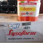 LOTE 327 - 12 LITROS DE LYSOFORM. (NO ESTADO) ATENÇÃO! FAZER A VISITAÇÃO ANTES DE ARREMATAR, NÃO SABEMOS SE FUNCIONA. LEILÃO NÃO TEM GARANTIA E NEM DEVOLUÇÃO, SUJEITO A POSSÍVEIS AVARIAS VISÍVEIS/OCULTAS E/OU AUSÊNCIA DE COMPONENTES.
