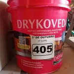 LOTE 405 - 01 BALDE DE DRYKOVEDA, ADITIVO IMPERMEABILIZANTE PARA CONCRETO E ARGAMASSA 18L. (NO ESTADO) ATENÇÃO! FAZER A VISITAÇÃO ANTES DE ARREMATAR, NÃO SABEMOS SE FUNCIONA. LEILÃO NÃO TEM GARANTIA E NEM DEVOLUÇÃO, SUJEITO A POSSÍVEIS AVARIAS VISÍVEIS/OCULTAS E/OU AUSÊNCIA DE COMPONENTES.