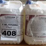 LOTE 408 - 20 LITROS DE CLOROCLEAN, LIMPADOR DESINFETANTE CLORADO PARA INDÚSTRIAS ALIMENTÍCIAS E AFINS. (NO ESTADO) ATENÇÃO! FAZER A VISITAÇÃO ANTES DE ARREMATAR, NÃO SABEMOS SE FUNCIONA. LEILÃO NÃO TEM GARANTIA E NEM DEVOLUÇÃO, SUJEITO A POSSÍVEIS AVARIAS VISÍVEIS/OCULTAS E/OU AUSÊNCIA DE COMPONENTES.