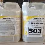 LOTE 503 - 20 LITROS DE DESINFETANTE HOSPITALAR PARA SUPERFÍCIES FIXAS E ARTIGOS NÃO CRÍTICOS. (NO ESTADO) ATENÇÃO! FAZER A VISITAÇÃO ANTES DE ARREMATAR, NÃO SABEMOS SE FUNCIONA. LEILÃO NÃO TEM GARANTIA E NEM DEVOLUÇÃO, SUJEITO A POSSÍVEIS AVARIAS VISÍVEIS/OCULTAS E/OU AUSÊNCIA DE COMPONENTES.