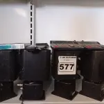 LOTE 577 - 04 EQUIPAMENTOS DE VÍDEO, 01 CALCULADORA E 02 CONTROLES REMOTO MARCAS E MODELOS DIVERSOS. (NO ESTADO) ATENÇÃO! FAZER A VISITAÇÃO ANTES DE ARREMATAR, NÃO SABEMOS SE FUNCIONA. LEILÃO NÃO TEM GARANTIA E NEM DEVOLUÇÃO, SUJEITO A POSSÍVEIS AVARIAS VISÍVEIS/OCULTAS E/OU AUSÊNCIA DE COMPONENTES.