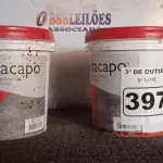 LOTE 397 - 02 BALDES DE CIMENTO QUEIMADO DACAPÓ 5KG (NO ESTADO) ATENÇÃO! FAZER A VISITAÇÃO ANTES DE ARREMATAR, NÃO SABEMOS SE FUNCIONA. LEILÃO NÃO TEM GARANTIA E NEM DEVOLUÇÃO, SUJEITO A POSSÍVEIS AVARIAS VISÍVEIS/OCULTAS E/OU AUSÊNCIA DE COMPONENTES.