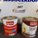 LOTE 387 - 02 GALÕES DE VERNIZ IQUINE 3,6L SENDO 01 INCOLOR E OUTRO IMBUIA. (NO ESTADO) ATENÇÃO! FAZER A VISITAÇÃO ANTES DE ARREMATAR, NÃO SABEMOS SE FUNCIONA. LEILÃO NÃO TEM GARANTIA E NEM DEVOLUÇÃO, SUJEITO A POSSÍVEIS AVARIAS VISÍVEIS/OCULTAS E/OU AUSÊNCIA DE COMPONENTES.