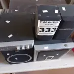 LOTE 333 - 02 SUBWOOFER E 02 CAIXINHAS DE SOM. (NO ESTADO) ATENÇÃO! FAZER A VISITAÇÃO ANTES DE ARREMATAR, NÃO SABEMOS SE FUNCIONA. LEILÃO NÃO TEM GARANTIA E NEM DEVOLUÇÃO, SUJEITO A POSSÍVEIS AVARIAS VISÍVEIS/OCULTAS E/OU AUSÊNCIA DE COMPONENTES.