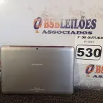 LOTE 530 - 01 TABLET SAMSUNG SEM CABO. (NO ESTADO) ATENÇÃO! FAZER A VISITAÇÃO ANTES DE ARREMATAR, NÃO SABEMOS SE FUNCIONA. LEILÃO NÃO TEM GARANTIA E NEM DEVOLUÇÃO, SUJEITO A POSSÍVEIS AVARIAS VISÍVEIS/OCULTAS E/OU AUSÊNCIA DE COMPONENTES.