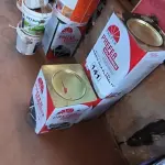 LOTE 141 - 03 LATAS DE PRIMER ASFÁLTICOS (NO ESTADO, NÃO SABEMOS SE FUNCIONA. LEILÃO NÃO TEM GARANTIA E NEM DEVOLUÇÃO).
