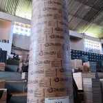LOTE 063 - 02 FORMAS EM PAPELÃO PARA COLUNAS (NO ESTADO, NÃO SABEMOS SE FUNCIONA. LEILÃO NÃO TEM GARANTIA E NEM DEVOLUÇÃO).