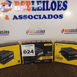 LOTE 024 - 03 FONTES PARA PC MARCAS E MODELOS DIVERSOS. (NO ESTADO) ATENÇÃO! FAZER A VISITAÇÃO ANTES DE ARREMATAR, NÃO SABEMOS SE FUNCIONA. LEILÃO NÃO TEM GARANTIA E NEM DEVOLUÇÃO, SUJEITO A POSSÍVEIS AVARIAS VISÍVEIS/OCULTAS E/OU AUSÊNCIA DE COMPONENTES.