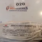 LOTE 020 - 01 ROLO DE CABO FLEXÍVEL 100M 1X4MM NA COR BRANCA(NOVO). (NO ESTADO) ATENÇÃO! FAZER A VISITAÇÃO ANTES DE ARREMATAR, NÃO SABEMOS SE FUNCIONA. LEILÃO NÃO TEM GARANTIA E NEM DEVOLUÇÃO, SUJEITO A POSSÍVEIS AVARIAS VISÍVEIS/OCULTAS E/OU AUSÊNCIA DE COMPONENTES.