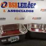 LOTE 298 - 02 CUBAS PARA PIA EM INOX 40X34X17CM. (NO ESTADO) ATENÇÃO! FAZER A VISITAÇÃO ANTES DE ARREMATAR, NÃO SABEMOS SE FUNCIONA. LEILÃO NÃO TEM GARANTIA E NEM DEVOLUÇÃO, SUJEITO A POSSÍVEIS AVARIAS VISÍVEIS/OCULTAS E/OU AUSÊNCIA DE COMPONENTES.