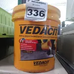 LOTE 336 - 01 BALDE DE VEDACIT, ADITIVO IMPERMEABILIZANTE PARA CONCRETOS E ARGAMASSAS 18L. (NO ESTADO) ATENÇÃO! FAZER A VISITAÇÃO ANTES DE ARREMATAR, NÃO SABEMOS SE FUNCIONA. LEILÃO NÃO TEM GARANTIA E NEM DEVOLUÇÃO, SUJEITO A POSSÍVEIS AVARIAS VISÍVEIS/OCULTAS E/OU AUSÊNCIA DE COMPONENTES.