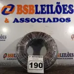 LOTE 190 - 01 ROLO DE CABO FLEXÍVEL 100M 1X10MM NA COR PRETA(NOVO). (NO ESTADO) ATENÇÃO! FAZER A VISITAÇÃO ANTES DE ARREMATAR, NÃO SABEMOS SE FUNCIONA. LEILÃO NÃO TEM GARANTIA E NEM DEVOLUÇÃO, SUJEITO A POSSÍVEIS AVARIAS VISÍVEIS/OCULTAS E/OU AUSÊNCIA DE COMPONENTES.