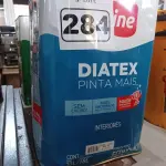 LOTE 284 - 01 LATA DE TINTA IQUINE DIATEX PINTA MAIS FOSCO BASE “P” 18L. (NO ESTADO) ATENÇÃO! FAZER A VISITAÇÃO ANTES DE ARREMATAR, NÃO SABEMOS SE FUNCIONA. LEILÃO NÃO TEM GARANTIA E NEM DEVOLUÇÃO, SUJEITO A POSSÍVEIS AVARIAS VISÍVEIS/OCULTAS E/OU AUSÊNCIA DE COMPONENTES.