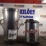 LOTE 297 - 01 LIQUIDIFICADOR INDUSTRIAL MARCA POLI. (NO ESTADO) ATENÇÃO! FAZER A VISITAÇÃO ANTES DE ARREMATAR, NÃO SABEMOS SE FUNCIONA. LEILÃO NÃO TEM GARANTIA E NEM DEVOLUÇÃO, SUJEITO A POSSÍVEIS AVARIAS VISÍVEIS/OCULTAS E/OU AUSÊNCIA DE COMPONENTES.