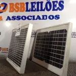 LOTE 315 - 02 PAINÉIS FOTOVOLTAICOS 18V 10W. (NO ESTADO) ATENÇÃO! FAZER A VISITAÇÃO ANTES DE ARREMATAR, NÃO SABEMOS SE FUNCIONA. LEILÃO NÃO TEM GARANTIA E NEM DEVOLUÇÃO, SUJEITO A POSSÍVEIS AVARIAS VISÍVEIS/OCULTAS E/OU AUSÊNCIA DE COMPONENTES.