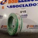 LOTE 010 - 01 ROLO DE CABO FLEXÍVEL 100M 1X4MM NA COR VERDE(NOVO). (NO ESTADO) ATENÇÃO! FAZER A VISITAÇÃO ANTES DE ARREMATAR, NÃO SABEMOS SE FUNCIONA. LEILÃO NÃO TEM GARANTIA E NEM DEVOLUÇÃO, SUJEITO A POSSÍVEIS AVARIAS VISÍVEIS/OCULTAS E/OU AUSÊNCIA DE COMPONENTES.