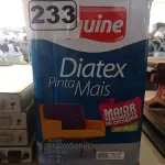 LOTE 233 - 01 LATA DE TINTA IQUINE DIATEX PINTA MAIS FOSCO BASE “P” 18L. (NO ESTADO) ATENÇÃO! FAZER A VISITAÇÃO ANTES DE ARREMATAR, NÃO SABEMOS SE FUNCIONA. LEILÃO NÃO TEM GARANTIA E NEM DEVOLUÇÃO, SUJEITO A POSSÍVEIS AVARIAS VISÍVEIS/OCULTAS E/OU AUSÊNCIA DE COMPONENTES.