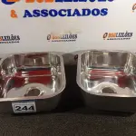 LOTE 244 - 02 CUBAS PARA PIA EM INOX 40X34X17CM. (NO ESTADO) ATENÇÃO! FAZER A VISITAÇÃO ANTES DE ARREMATAR, NÃO SABEMOS SE FUNCIONA. LEILÃO NÃO TEM GARANTIA E NEM DEVOLUÇÃO, SUJEITO A POSSÍVEIS AVARIAS VISÍVEIS/OCULTAS E/OU AUSÊNCIA DE COMPONENTES.