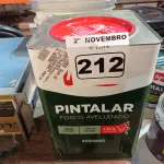 LOTE 212 - 01 LATA DE TINTA IQUINE PINTALAR FOSCO AVELUDADO INTERIORES VERDE PISCINA 18L. (NO ESTADO) ATENÇÃO! FAZER A VISITAÇÃO ANTES DE ARREMATAR, NÃO SABEMOS SE FUNCIONA. LEILÃO NÃO TEM GARANTIA E NEM DEVOLUÇÃO, SUJEITO A POSSÍVEIS AVARIAS VISÍVEIS/OCULTAS E/OU AUSÊNCIA DE COMPONENTES.