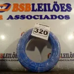 LOTE 320 - 01 ROLO DE CABO FLEXÍVEL 100M 1X4MM NA COR AZUL(NOVO). (NO ESTADO) ATENÇÃO! FAZER A VISITAÇÃO ANTES DE ARREMATAR, NÃO SABEMOS SE FUNCIONA. LEILÃO NÃO TEM GARANTIA E NEM DEVOLUÇÃO, SUJEITO A POSSÍVEIS AVARIAS VISÍVEIS/OCULTAS E/OU AUSÊNCIA DE COMPONENTES.