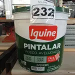LOTE 232 - 01 BALDE DE TINTA IQUINE PINTALAR FOSCO AVELUDADO BRANCO GELO 15L. (NO ESTADO) ATENÇÃO! FAZER A VISITAÇÃO ANTES DE ARREMATAR, NÃO SABEMOS SE FUNCIONA. LEILÃO NÃO TEM GARANTIA E NEM DEVOLUÇÃO, SUJEITO A POSSÍVEIS AVARIAS VISÍVEIS/OCULTAS E/OU AUSÊNCIA DE COMPONENTES.