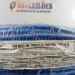 LOTE 270 - 01 ROLO DE CABO FLEXÍVEL 100M 1X10MM NA COR AZUL(NOVO). (NO ESTADO) ATENÇÃO! FAZER A VISITAÇÃO ANTES DE ARREMATAR, NÃO SABEMOS SE FUNCIONA. LEILÃO NÃO TEM GARANTIA E NEM DEVOLUÇÃO, SUJEITO A POSSÍVEIS AVARIAS VISÍVEIS/OCULTAS E/OU AUSÊNCIA DE COMPONENTES.
