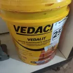 LOTE 257 - 01 BALDE DE VEDALIT, ADITIVO PLASTIFICANTE CONCENTRADO PARA ARGAMASSA DE ASSENTAMENTO E REBOCO CONVENCIONAL. (NO ESTADO) ATENÇÃO! FAZER A VISITAÇÃO ANTES DE ARREMATAR, NÃO SABEMOS SE FUNCIONA. LEILÃO NÃO TEM GARANTIA E NEM DEVOLUÇÃO, SUJEITO A POSSÍVEIS AVARIAS VISÍVEIS/OCULTAS E/OU AUSÊNCIA DE COMPONENTES.